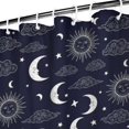 thumbnail image 3 of Dark Blue Sun Moon Cloud Pattern Shower Curtain 72"x72" ,Bathroom Decorative Shower Curtains Set with 12 Hooks,Modern Waterproof Washable Shower Curtain, 3 of 6