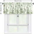 thumbnail image 4 of Green Floral Toile Curtain Valance for Windows, 54x18inch Chinoiserie Flowers Birds and Leaves Print Rod Pocket Top Treatment Drapes for Living Room Bedroom French Country Décor, 4 of 7