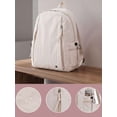 thumbnail image 6 of Gustave Nylon Backpack Purse for Women Multi-Pocket Lightweight 14" Laptop Travel Backpack Casual Daypack for Daily Work College(White), 6 of 8