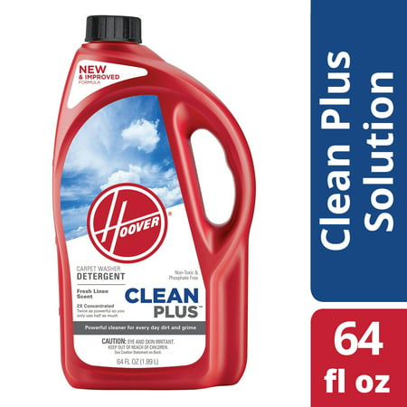 Hoover Cleanplus 2X Concentrated Carpet Cleaner and Deodorizer Solution 64 oz,