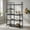 Black, variant on Barara King 5-Tier Bakers Rack with Power Outlets and 10 S-Shaped Hooks-Black
