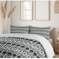 thumbnail image 5 of Ambesonne Geometric Duvet Cover Set, Modern Line Zig Zag, 2-Calking, Black and White, 5 of 6
