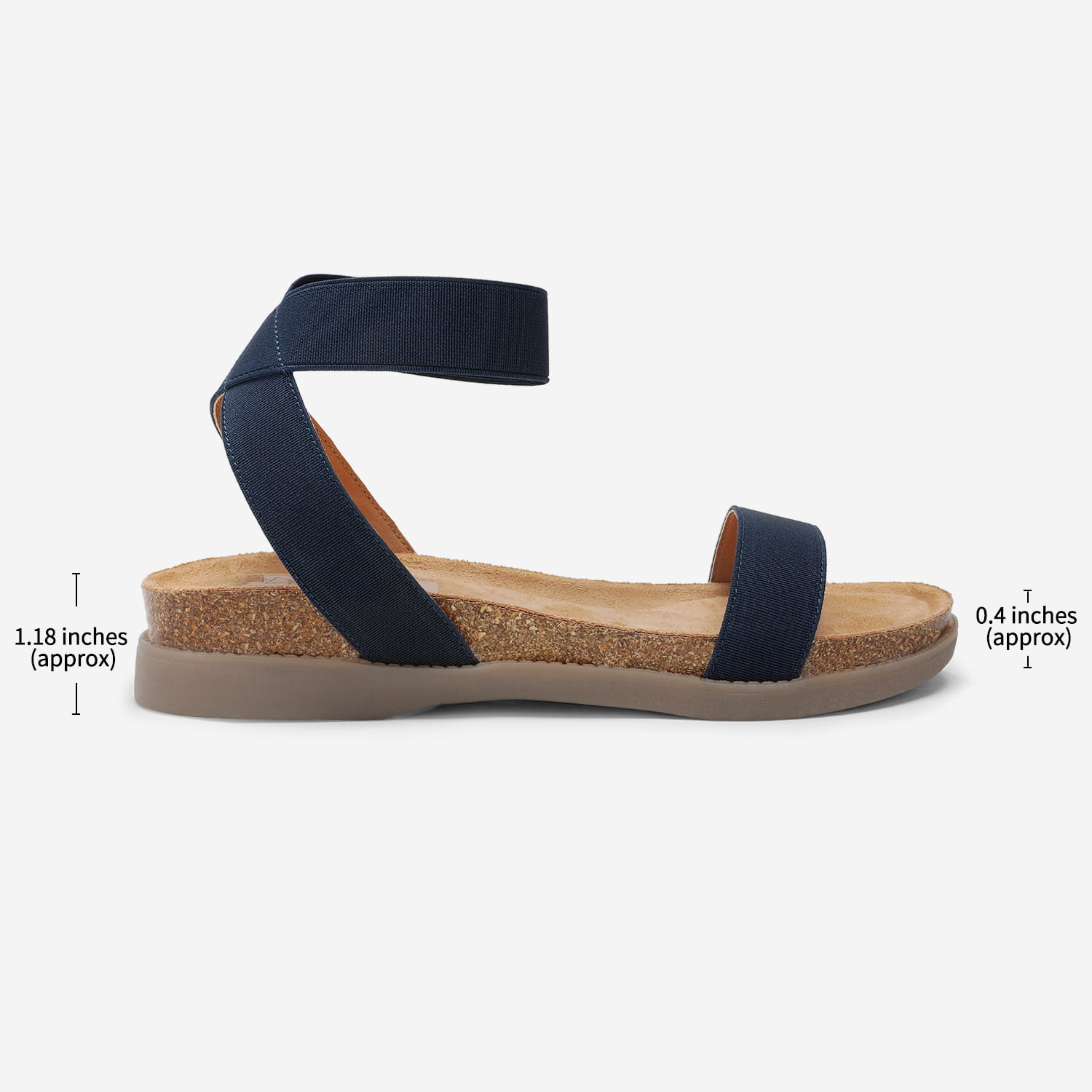 DREAM PAIRS Women's Summer Elastic Strap Sandals Open Toe Criss-Cross Flat Shoes NAVY Size 10 - Walmart.com