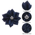 thumbnail image 3 of Uxcell 1.2 Inch Small Ribbon Flowers Satin Ribbon Flowers Mini Fabric Flowers Navy Blue 50 Pcs, 3 of 6