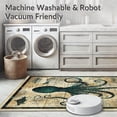 thumbnail image 5 of ODIKA 4'x6' Machine Washable Non-Slip Area Rug, Undersea Explorer Cartographic Treasure Decorative Conversation High Traffic Rug, Green, 38700, 5 of 7