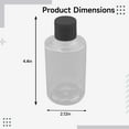 thumbnail image 4 of 24 Pack 5oz Travel Squeeze Bottles, 150ml Flip Top Leak Proof Containers for Shampoo, Lotion, Toiletries - Clear PET with Black Caps, 4 of 5