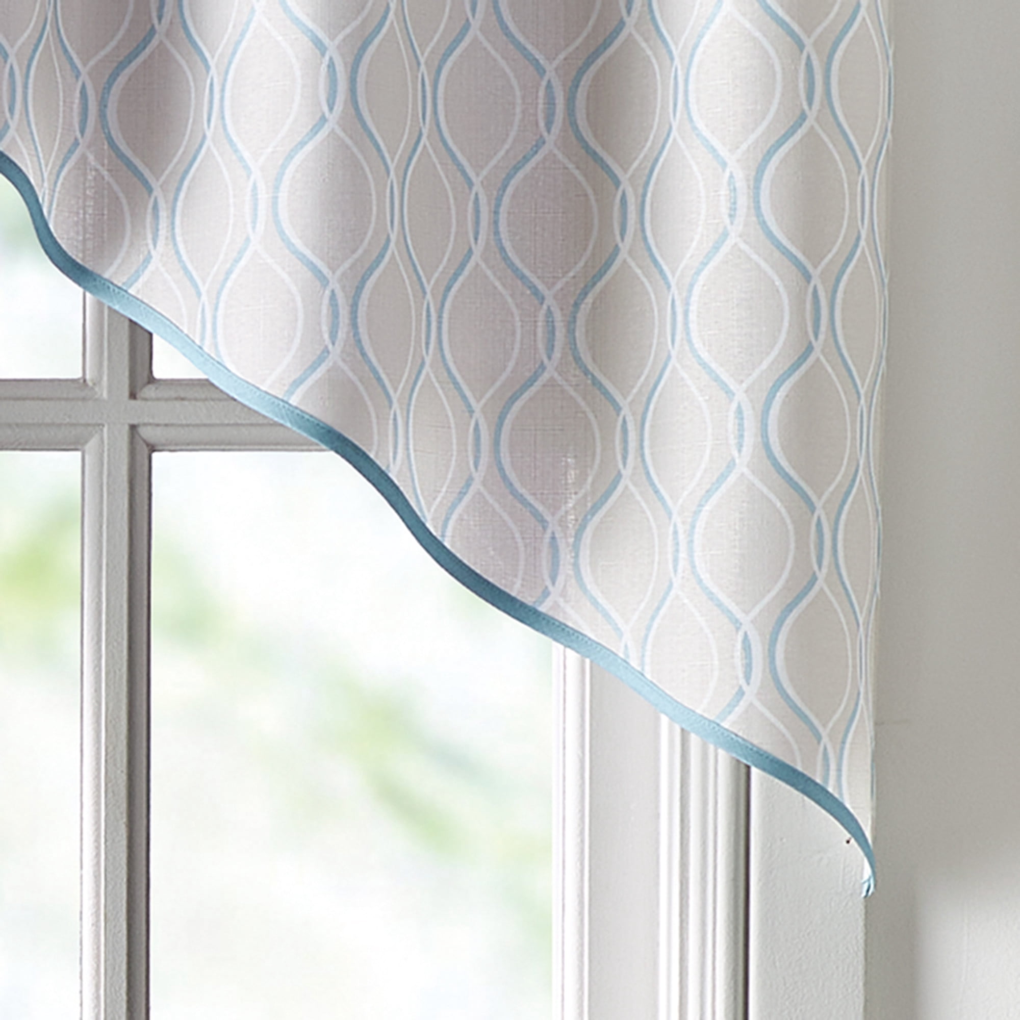 Curtainworks Morocco Swag Pair, Aqua, 100% Polyester, 58"W x 14"L, Adult