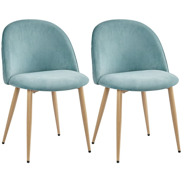 Yaheetech Set Of 2 Modern Upholstered, Metal Cushioned Dining Chairs