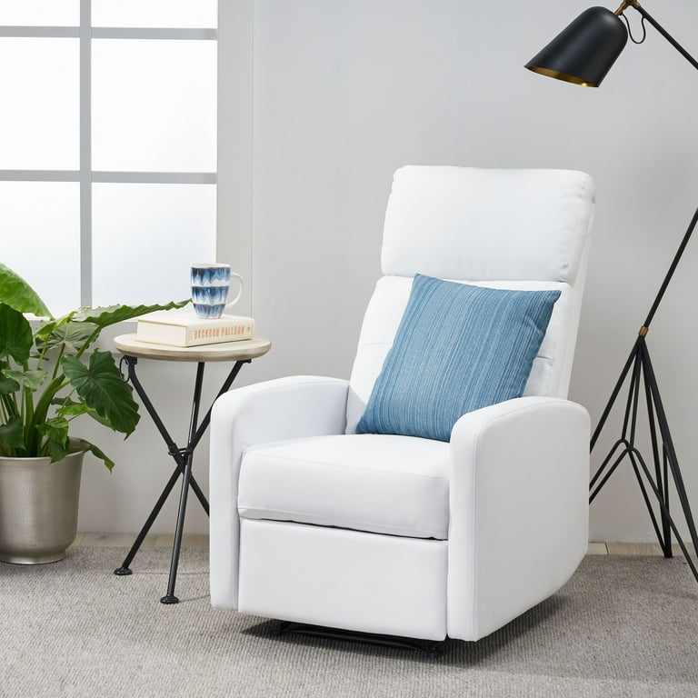 GDF Studio Svetlana Faux Leather Recliner White