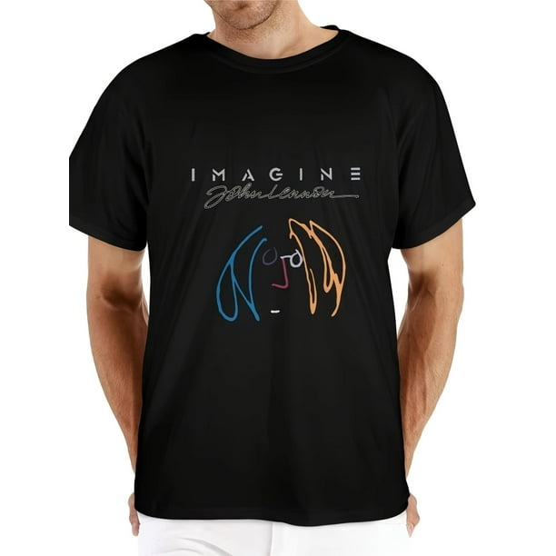 Camiseta de moda para hombre con estampado gráfico I MAGINE, moderna camiseta de algodón puro de manga corta, cuello redondo y cómodo, súper suave, refrescante, transpirable, ligera y para el tiempo l
