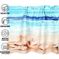thumbnail image 2 of Blue Sky Beach Seashell Starfish Valances for Windows, Window Treatment Valances Half Window Curtain Valance for Kitchen Living Room Bedroom Decor (Sea Beach, 52"X18"), 2 of 6