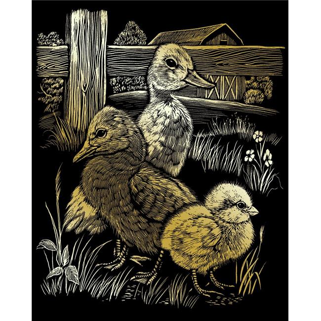ROYAL LANGNICKEL ART Hatchlings Gold Foil Engraving Art Kit