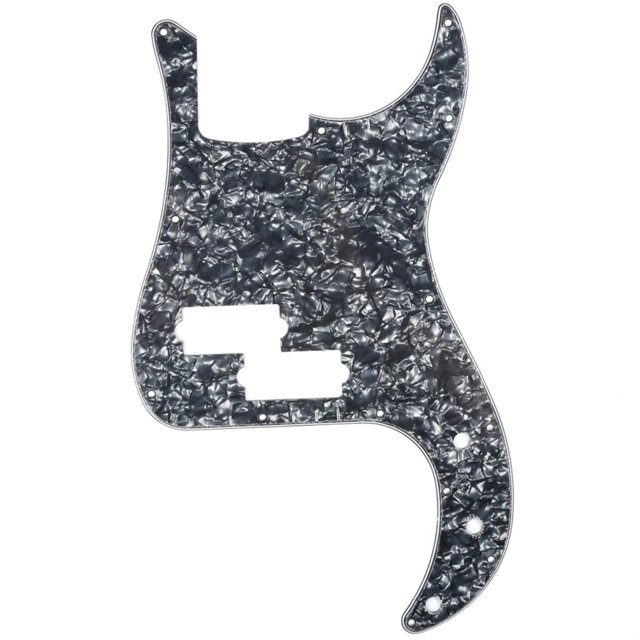 Protector de bajo Musiclily, 13 agujeros y 4 capas, color negro perlado