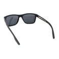 thumbnail image 4 of Mens Polarized Antiglare Rectangular Sport Horn Rim Agent Sunglasses Matte Black - Black, 4 of 4