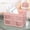 Pink, variant on NWOKYZGH 1 Pack Collapsible Crate with Handle, Stackable Grocery Shopping Baskets
