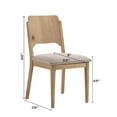 thumbnail image 2 of Set of 2 Modern Dining Chairs with Upholstered Seat and Back, Warm Wood Finish, Scandinavian Style Side Chairs for Kitchen and Dining Room, 2 of 6