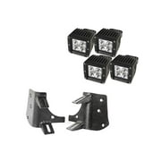 Rugged Ridge by RealTruck Light Kit for Wrangler TJ/LJ | Dual A-Pillar, 3", Square | 11232.38 | Compatible with 1997-2006 Jeep Wrangler TJ/LJ