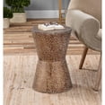 thumbnail image 2 of Uttermost Cutler Drum Shaped Contemporary Metal Accent Table in Bronze, 2 of 2