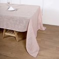 thumbnail image 6 of BalsaCircle 60" x 126" Blush Rectangular Premium Polyester Faux Burlap Tablecloth Kitchen, 6 of 8