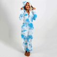 thumbnail image 1 of Pijamas de lana esponjosa con cremallera para mujer, ropa de dormir cálida con capucha para adultos, monos de talla grande 5XL, 2023 xuanjing  unisex, 1 of 2