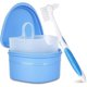 thumbnail image 1 of (azul) Kit de limpieza de dentaduras postizas: Estuche de limpieza de dentaduras postizas con cepillo para dentaduras postizas, 1 of 5