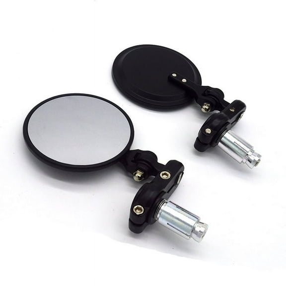 Evomosa Motorcycle Rearview Mirror Round Universal for 7/8" Handlebar Folding Bar End Mirrors