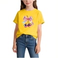 thumbnail image 2 of SDNall Girls Graphic Print Casual T-Shirt, Soft Cotton Round Neck Top, Summer Basic Short Sleeve Tees for Girls 2-14 Years, 2 of 7
