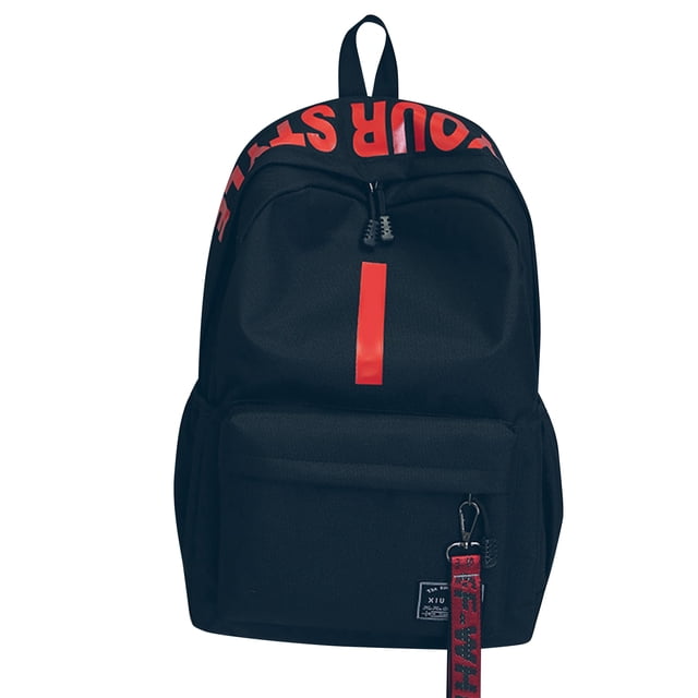 Mochilas estudiantiles de gran capacidad, mochilas de viaje de moda con letras en inglés, adecuadas para los viajes diarios de la escuela