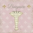 thumbnail image 2 of Pela Studio 26x26 Gold Ornate Wood Framed with Double Matting Museum Art Print Titled - Vintage Bath VII Fleur Pink, 2 of 4