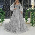 thumbnail image 2 of HCURIBAD 2024 New Womens Gold Evening Dresses Sexy Queen Gowns Long Dresses 1*Skirt Gray 2XL, 2 of 4