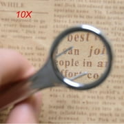 10X Magnifier Tweezer Portable Size Stainless Steel Magnifying Glass With Tweezer Handheld Repairing Loupe Tool