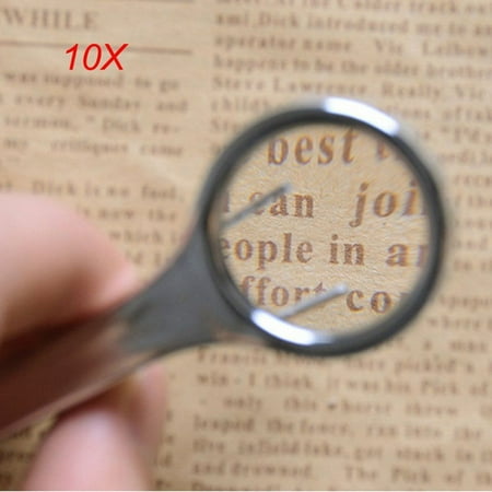10X Magnifier Tweezer Portable Size Stainless Steel Magnifying Glass With Tweezer Handheld Repairing Loupe Tool