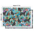 thumbnail image 5 of Bernese Mountain and Flower Summer Placemats Table Placemats Set Of 6-Linen Kitchen Washable Placemats Table Mats 11.8"x17.7"Non-Slip Heat Resistant, 5 of 5