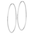 thumbnail image 2 of 14k White Gold Endless Tube Hoop Earrings Round, 2 of 7