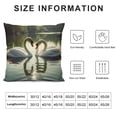thumbnail image 5 of Sheronv Swans Pond Heart Shape Decorative Throw Pillow Cover for Home Couch Living Room Bed Sofa - Short Plush Material - 1PC 20x20in, 5 of 5