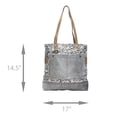 thumbnail image 5 of The Gypsy Sac Fourre-Tout en Toile Recyclée et Cuir de Vachette Véritable Bag, 5 of 5