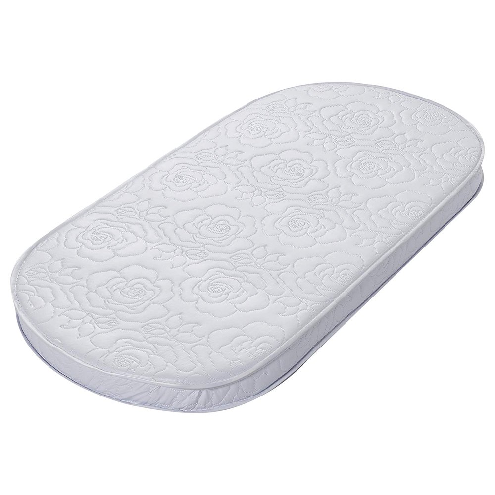 Big Oshi 2" Foam Mattress, White, Oval 18" x 32" x 2