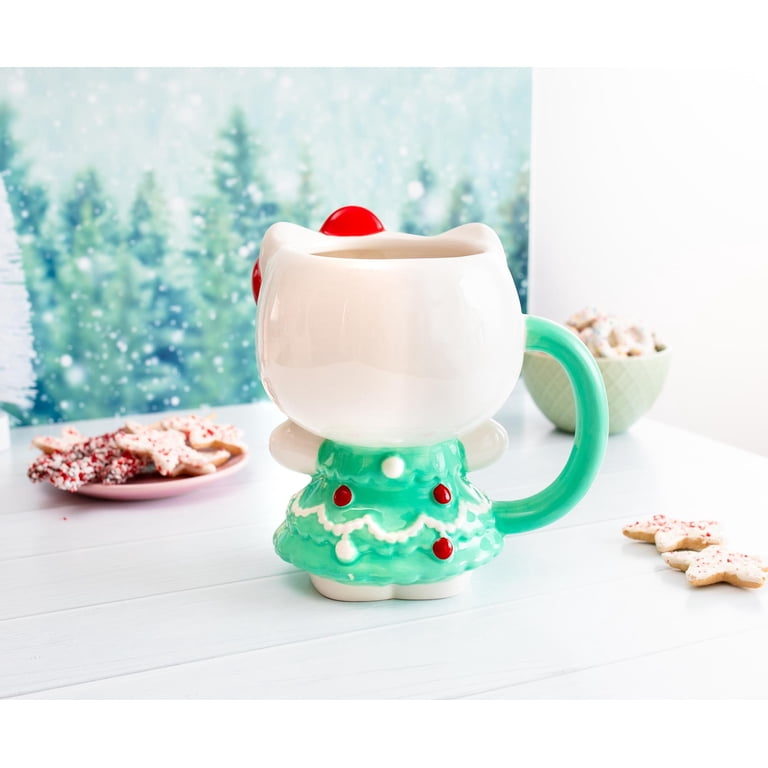 Sanrio Hello Kitty Holiday Tree Dress 3D Sculpted Ceramic Mug | Holds 20  Ounces - Walmart.com