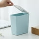 thumbnail image 4 of Plastic Desktop Trash Can with Lid | Push-Top Mini Countertop Garbage Bin for Office, Dresser, Table | Compact Design White Blue Pink | Sturdy 13.3x7.2x16.2cm | 1 Pack | Easy Clean | Organizer, 4 of 5
