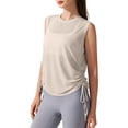 thumbnail image 3 of JIAYUE Women's Athletic T-Shirt Breathable Performance Sleeveless Round Neck Pure Color For Workouts Gym Running And Daily Wear Wicking Comfortable Tops For Female, 3 of 6
