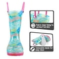 thumbnail image 2 of Kushyshoo Toddler Girls Light Up Rain Boots Garden Flower for Kids with Handles Size 8, 2 of 6