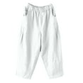 thumbnail image 3 of Eiyaclvo Harem Pants for Women Casual Elastic Waisted Palazzo Pants Loose Lightweight Lounge Pants Comfy Summer Beach Trousers With Pockets, 3 of 5
