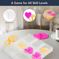thumbnail image 5 of American Art Decor Acrylic Tic Tac Toe Board Game Set Peace & Heart Signs - Coffee Table Decor - Pink/Yellow, 10" x 10", 5 of 6