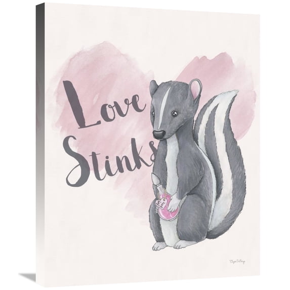 Global Gallery's 'My Furry Valentine II' By Elyse DeNeige Stretched Canvas Wall Art