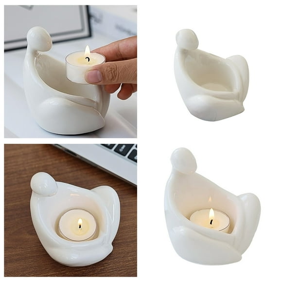 Xuewenshw Man Ceramics Candle Holder Elegant Candle Holder Cute Animal Candle Holder Desktop Ornament For Daily For Present Taper Candlestick Holders