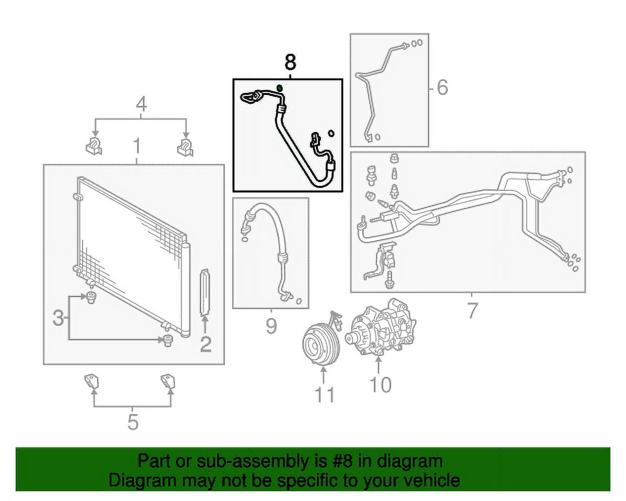 Genuine OE Toyota Discharge Hose 88703-08090