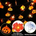 thumbnail image 3 of Halloween Lights Fall Maple Leaves String Lights with Pumpkin Halloween LED Lighted Fall Garland Lights Thanksgiving Autumn Decor, 3 of 8