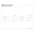 thumbnail image 2 of Kingston Brass Manhattan 12" Decorative Grab Bar, 2 of 2
