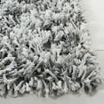 thumbnail image 6 of SAFAVIEH Rio Kynaston Solid Polyester Shag Runner Rug, Grey/Ivory, 2'3" x 6', 6 of 7