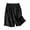 Black-02, variant on Mitankcoo Women's Cotton Bermuda Shorts - Loose Fit Elastic Waist Casual Pants for Summer